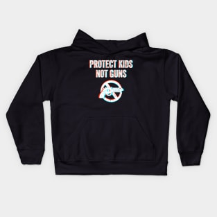 Protect Children Not Guns - Gun control - glitch design Kids Hoodie